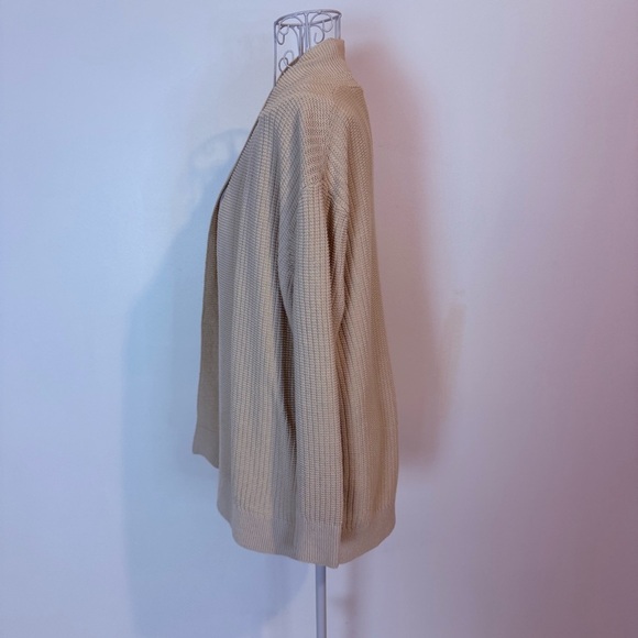 Club Monaco open front knit cardigan long sleeve SZ XS cotton beige - Picture 4 of 9